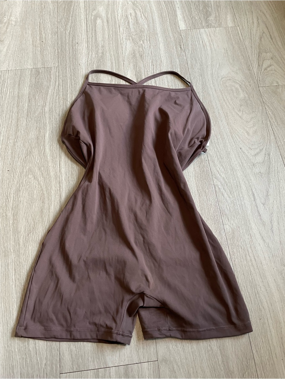 Women's Brown Seamless Romper Bodysuit